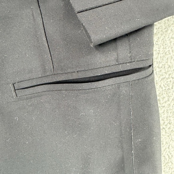 Athleta Avenue Blazer Womens 8 Black One Snap Zip Pockets Stretch Career 982816 - Picture 3 of 11